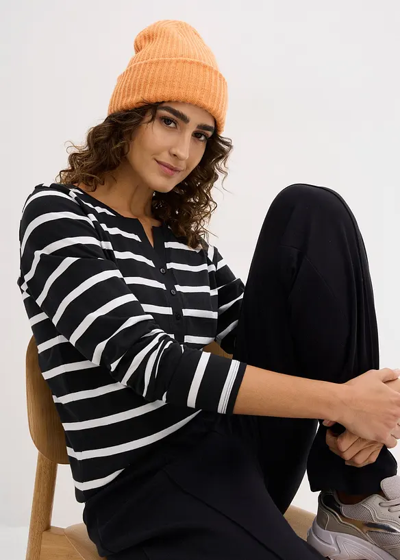Henley shirt van biologisch katoen, bonprix
