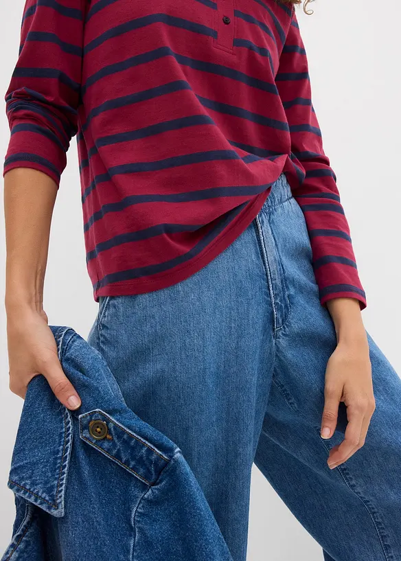 Henley shirt van biologisch katoen, bonprix