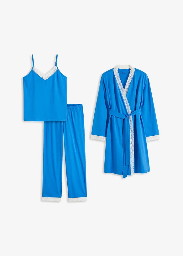 Pyjama met kimono (3-dlg. set), bonprix