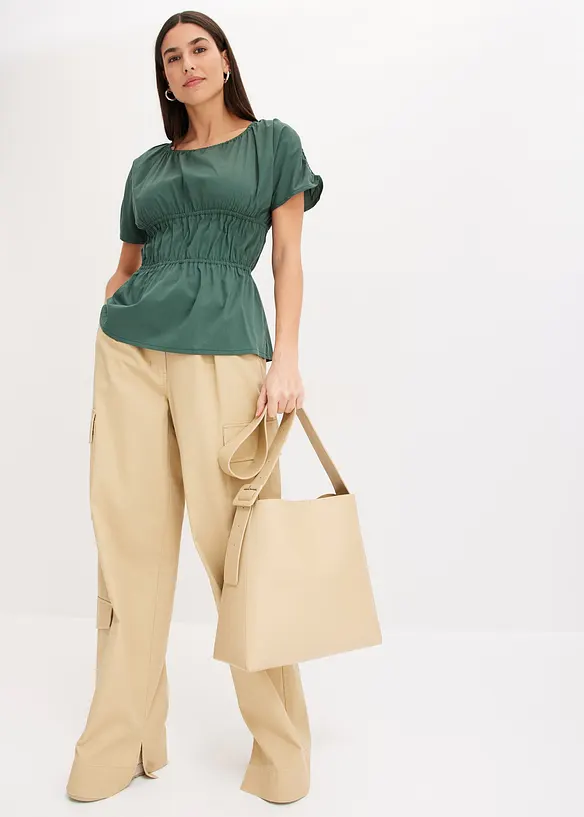 Blousetop met plooitjes, bonprix