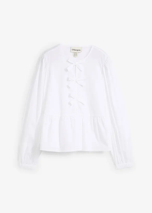 Blouse met lussen, bonprix