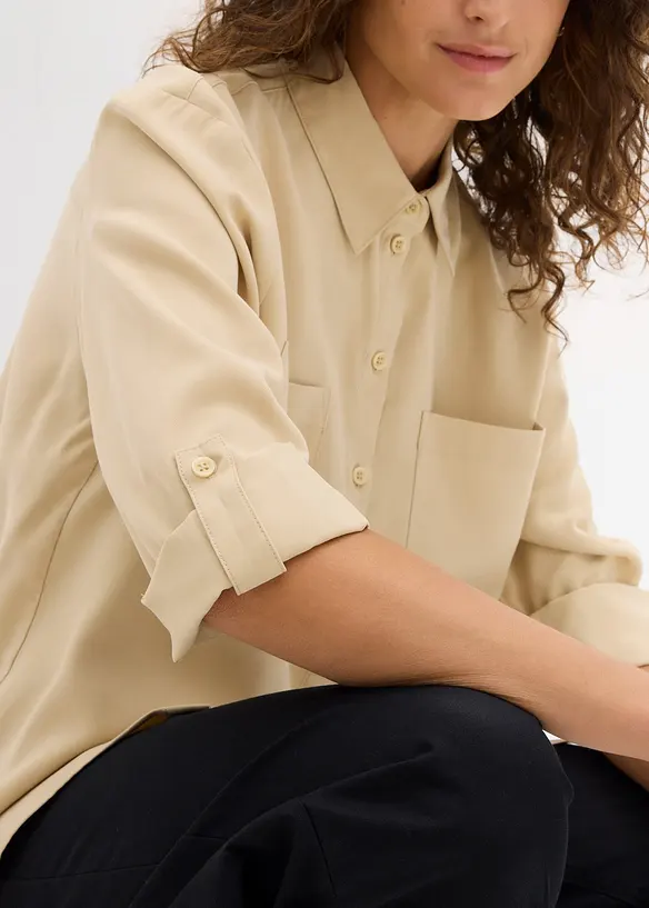 Blouse van een vloeiende viscosemix, bonprix