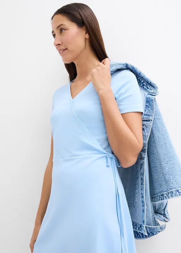 Jersey jurk met wikkeldetail, bonprix