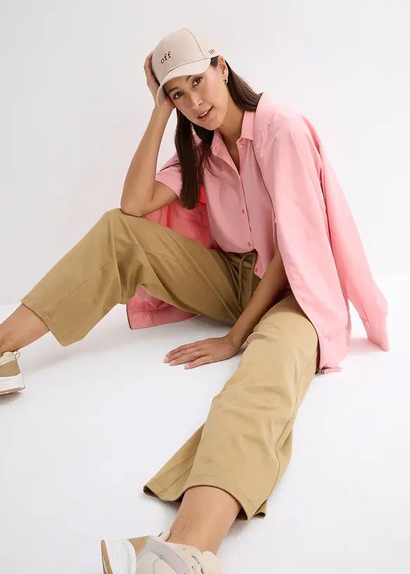 Boxy blouse van lichte crêpe, bonprix