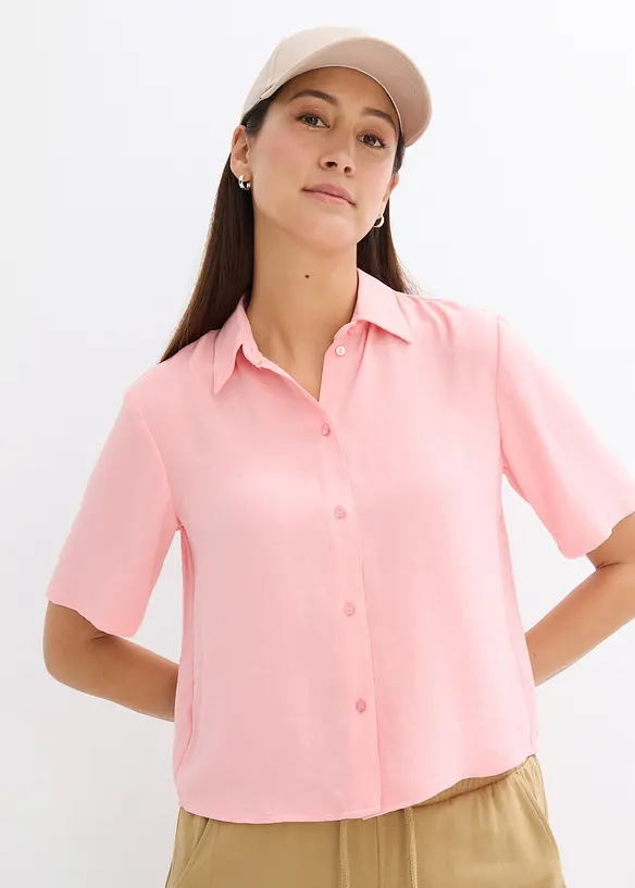 Boxy blouse van lichte crêpe, bonprix