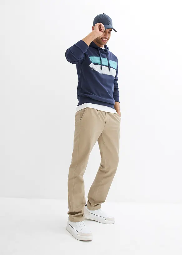 Sweater met capuchon van biologisch katoen, bonprix