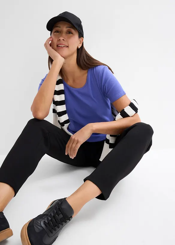 Geribd shirt van biologisch katoen (set van 2), bonprix