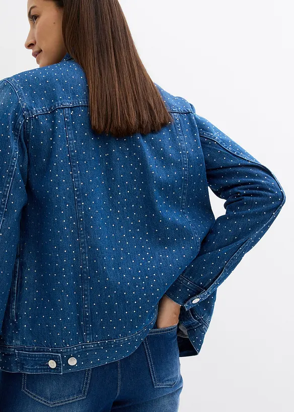Spijkerjas met strass, bonprix