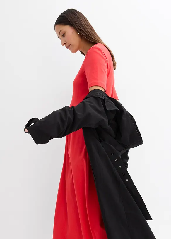 Wijd uitlopende jersey jurk, bonprix