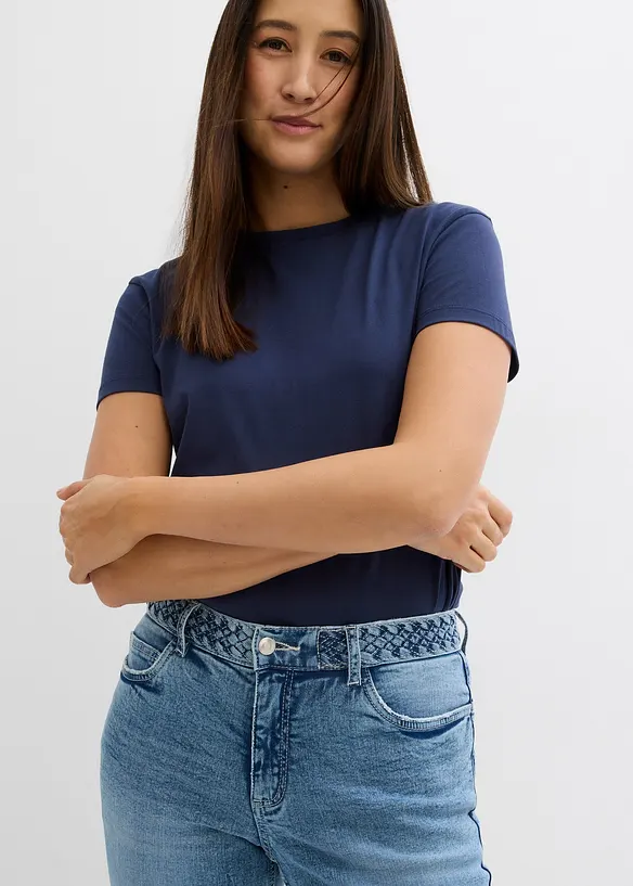 Straight jeans mid waist, bonprix