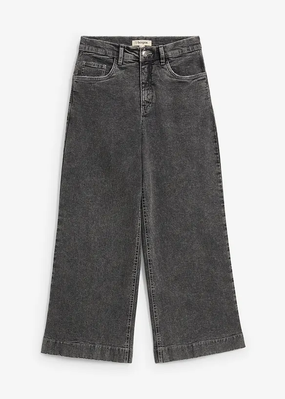 Wide Leg Jeans High Waist, cropped, bonprix
