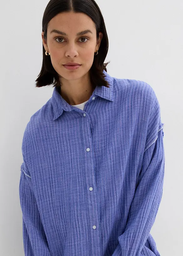 Overhemdblouse van mousseline, bonprix