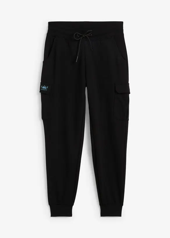 Joggingbroek met cargozakken, cropped, bonprix