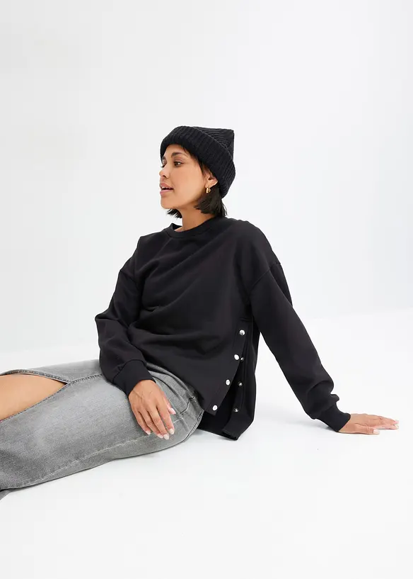 Oversized sweater van biologisch katoen, bonprix