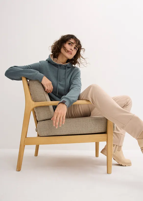 Thermo hoodie met teddy voering, bonprix