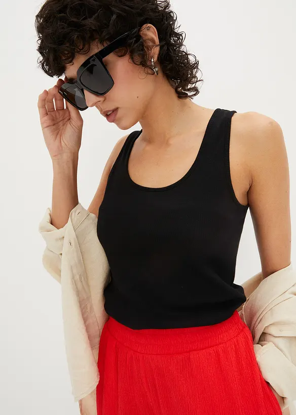 Geribde top, bonprix