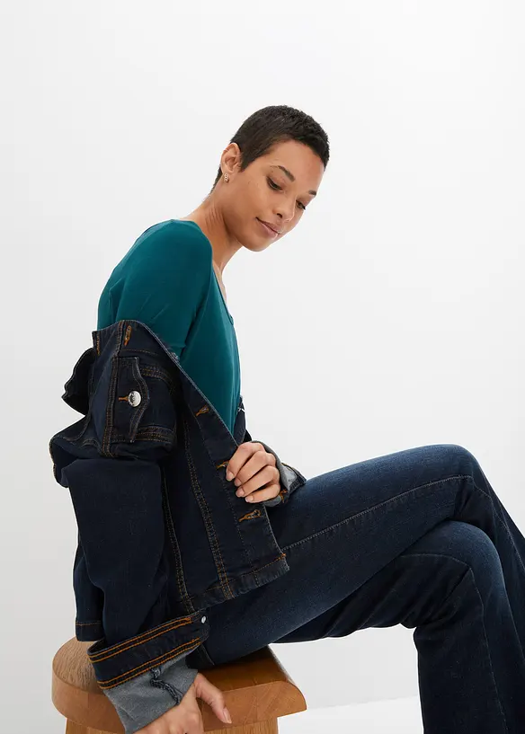 Shirt met ronde hals van zachte viscose, bonprix