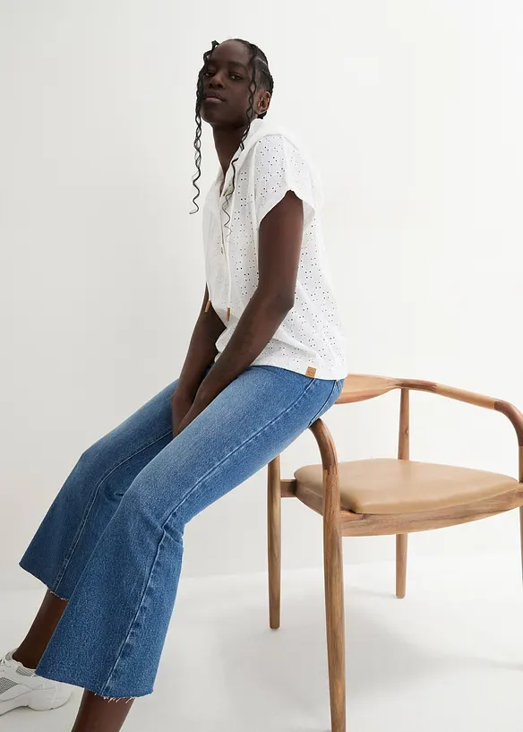 Henley shirt met capuchon, bonprix