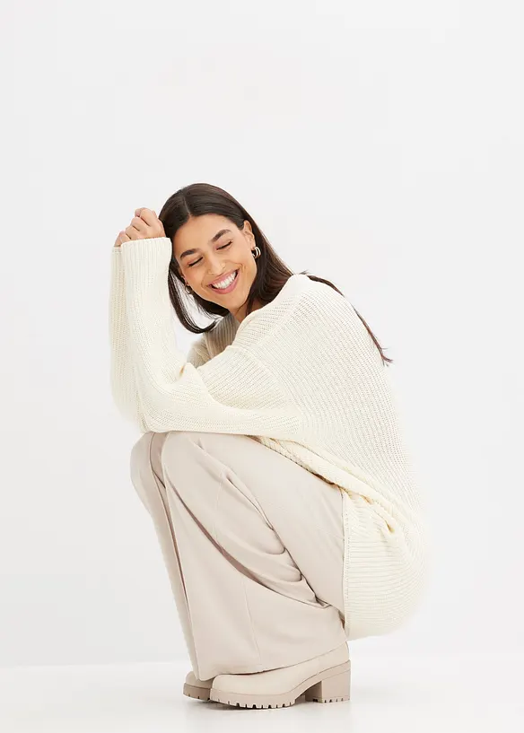 Oversized trui van een wolmix, bonprix