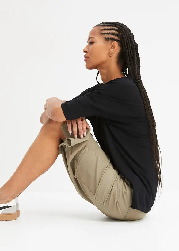 Boxy shirt in een zachte viscosemix, bonprix