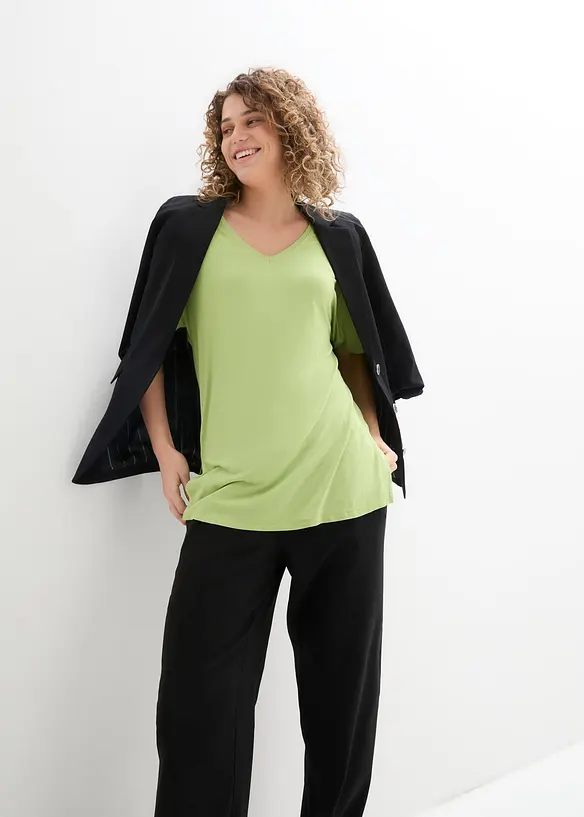 Longshirt in een fijne viscosemix, bonprix