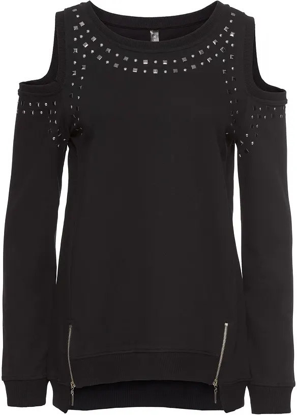 Sweater met cut-outs en studs, RAINBOW