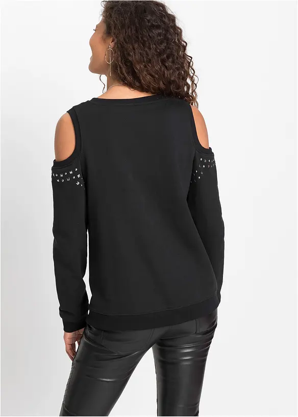 Sweater met cut-outs en studs, RAINBOW