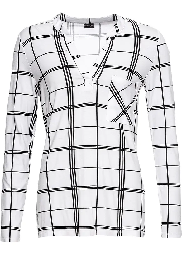 Longsleeve met ruitpatroon, BODYFLIRT