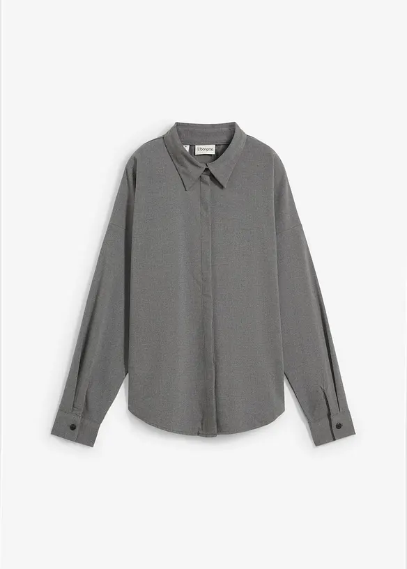 Omkeerbare oversized blouse van viscosemix, bonprix