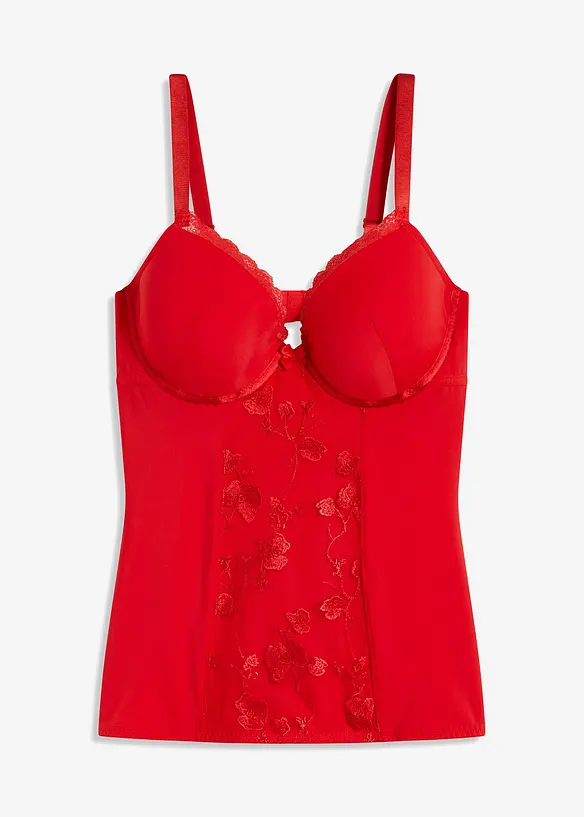 Corrigerende top met voorgevormde cups, medium corrigerend, bonprix