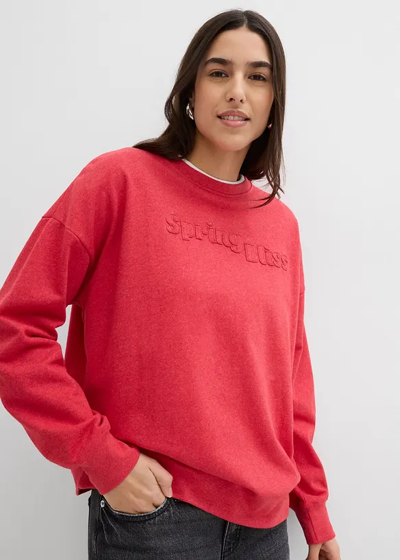 Oversized sweater van een zachte katoen-mix, bonprix