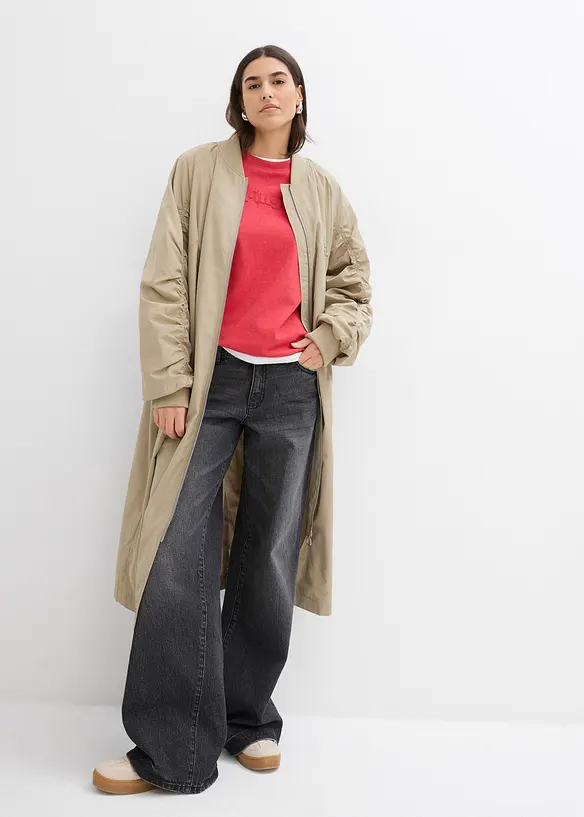 Oversized sweater van een zachte katoen-mix, bonprix