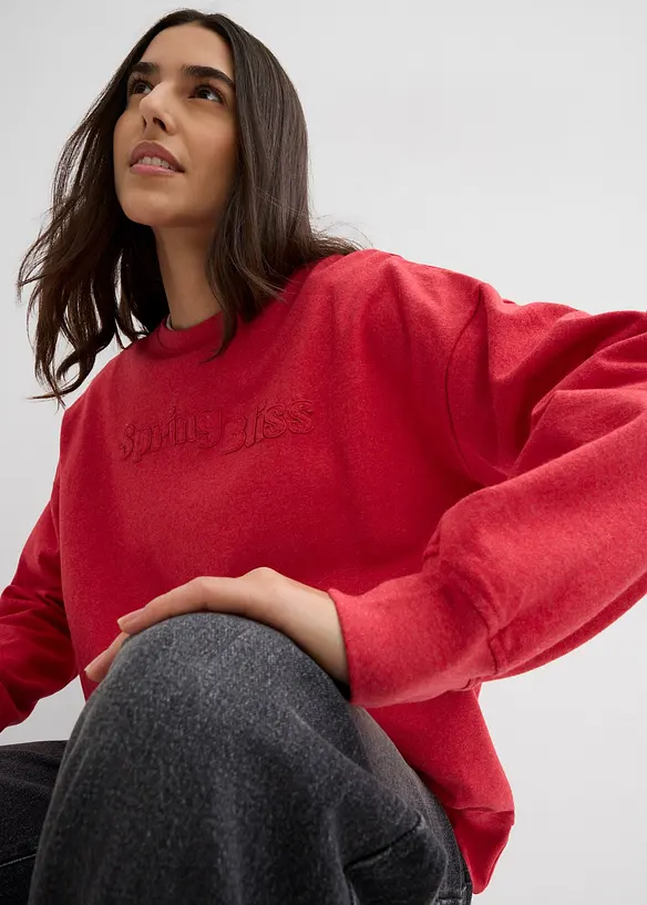 Oversized sweater van een zachte katoen-mix, bonprix