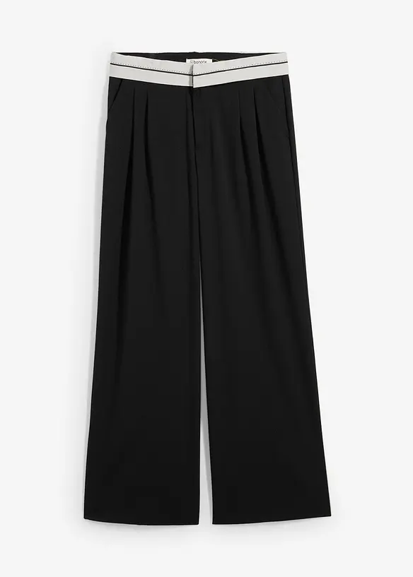 Broek met contrasterende tailleband, bonprix