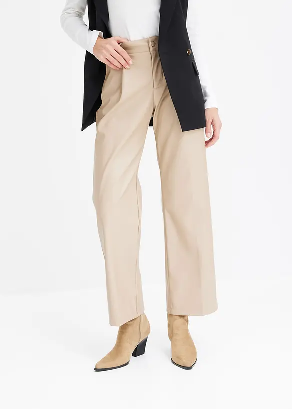Imitatieleren broek, bonprix