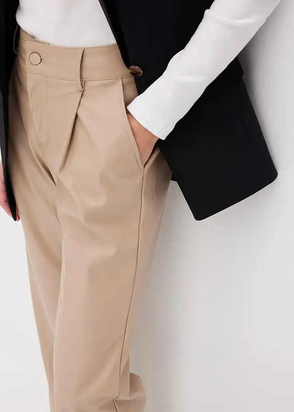 Imitatieleren broek, bonprix