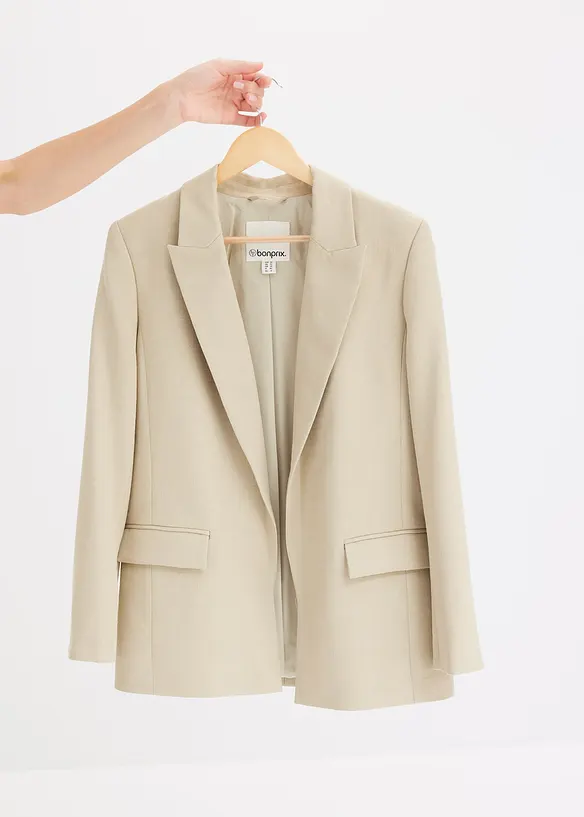 Blazer in linnen-look met gestreepte voering, bonprix