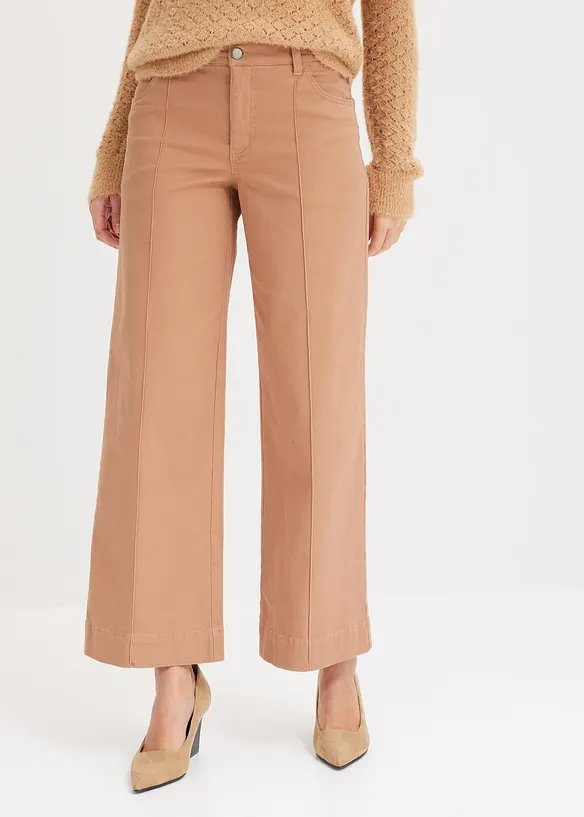 Twill broek met bies, bonprix