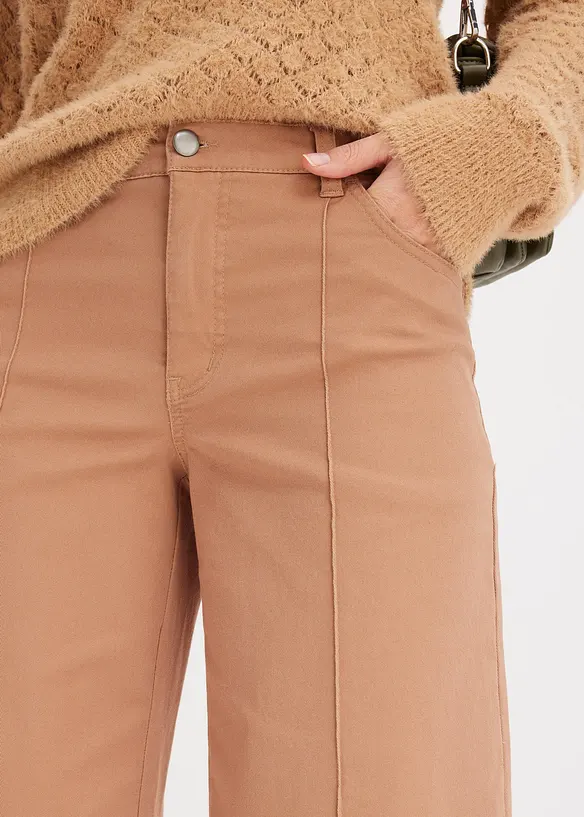 Twill broek met bies, bonprix