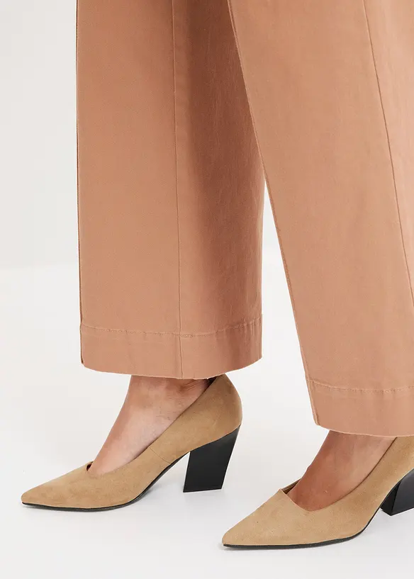 Twill broek met bies, bonprix