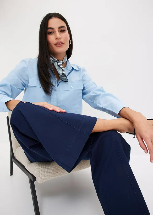 Twill broek met bies, bonprix