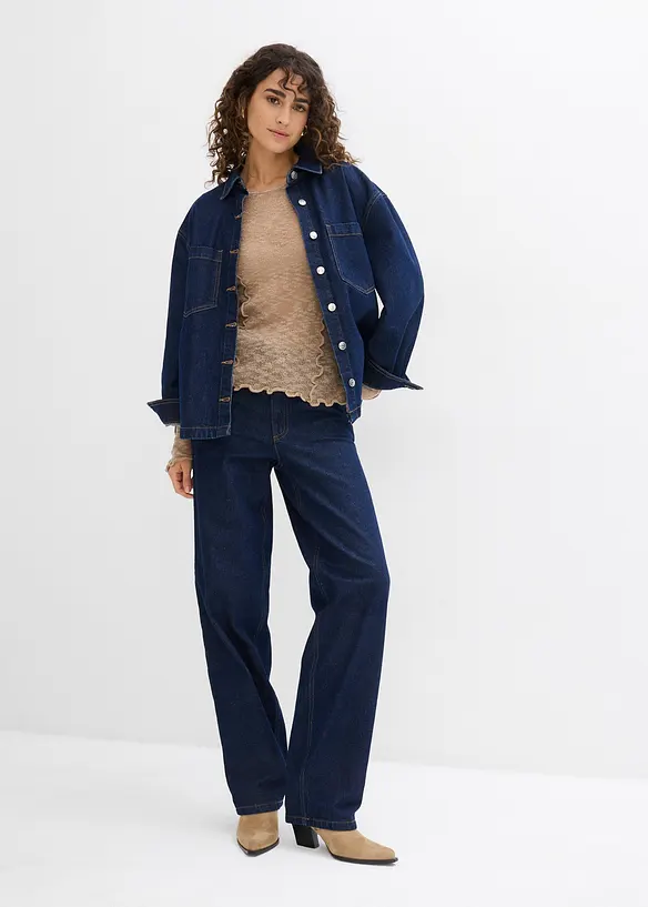 Gebreid shirt met structuurpatroon, bonprix