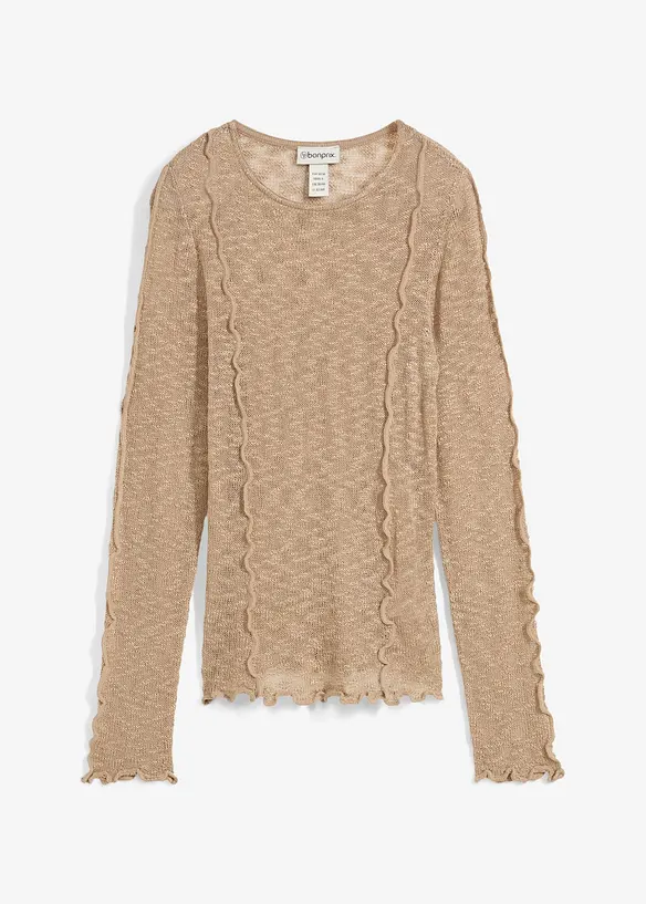 Gebreid shirt met structuurpatroon, bonprix