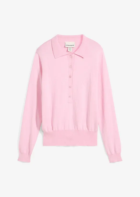 Polo trui met zijde, bonprix
