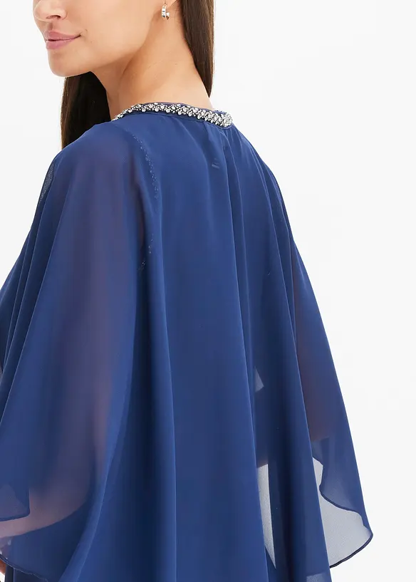 Bodycon jurk met afneembare cape, bonprix