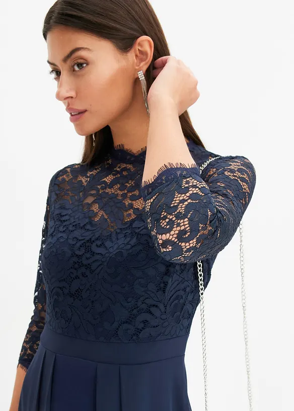 Maxi jurk met kant, bonprix