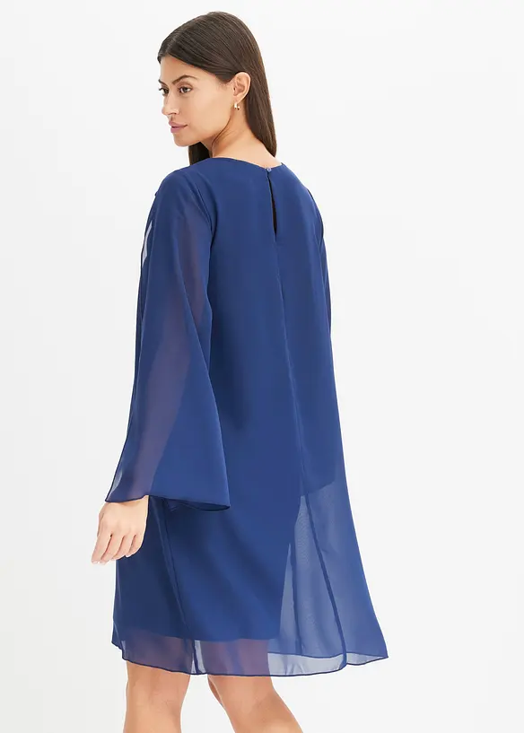 Chiffon jurk met strass-applicatie, bonprix