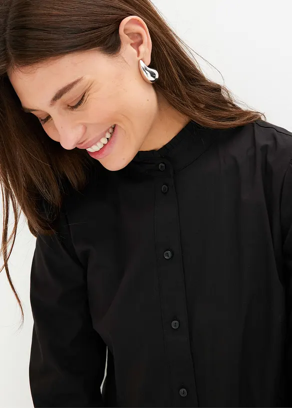 Lange blouse met plooitjes, bonprix