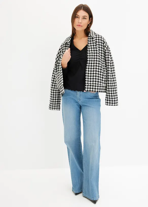 Geribd shirt met V-hals, bonprix