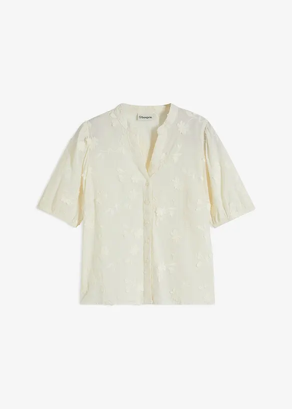 Blouse met korte mouw van katoen, bonprix